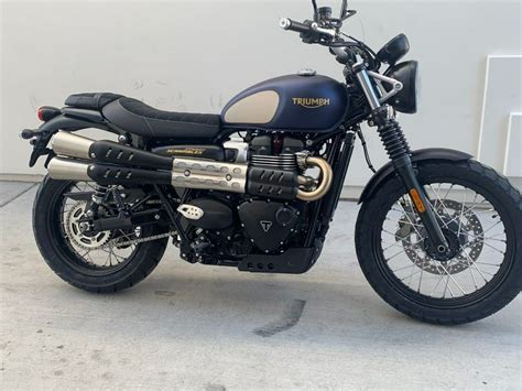 2022 Triumph Street Scrambler Gold Line Matte Pacific Blue For Sale In