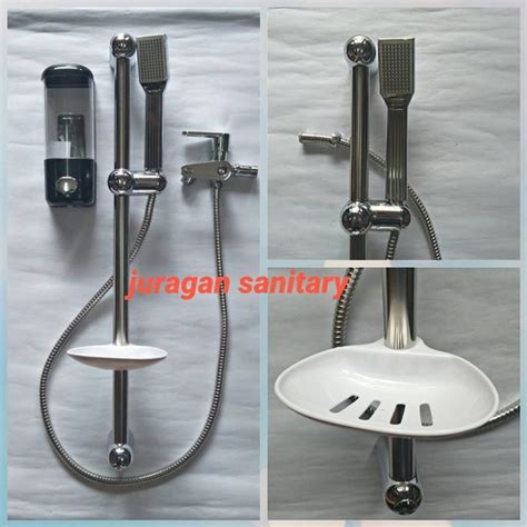 Jual Paket Shower Tiang Shower Kran Cabang Tempat Sabun Di Lapak