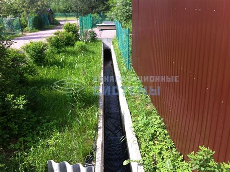 Обустройство и укрепление дренажной канавы загородного дома или дачи.