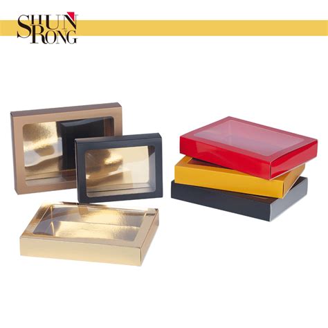 custom chocolate letter display paper boxes  clear window shunrong