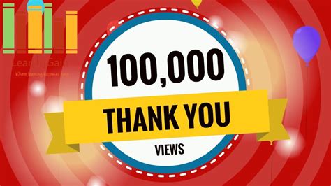 THANK YOU FOR 100 000 VIEWS YouTube