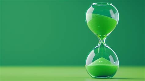 Premium Photo Hourglass On Green Background Time Concept