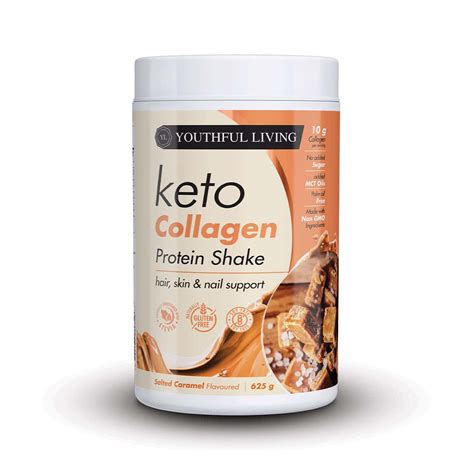 Youthful Living Keto Collagen Protein Shake Salted Caramel G Dis