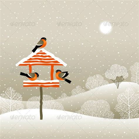Birds Illustration Noel, Winter Illustration, Illustrations, Christmas
