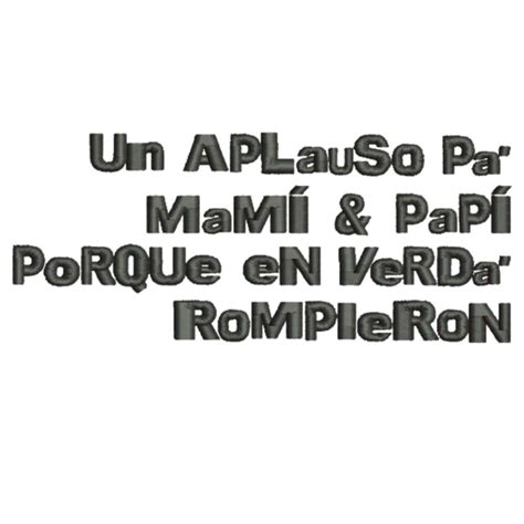 dtmf bad bunny embroidery  aplauso pa mami  papi machine