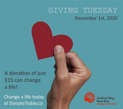 Giving Tuesday Is Today United Way Of Bruce Grey