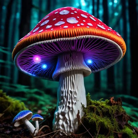 Psychedelic Magic Cap Mushroom Art Muse Ai