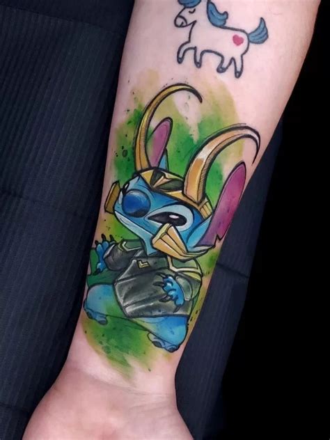 Loki Stitch Watercolor Tattoo Tattoogoto