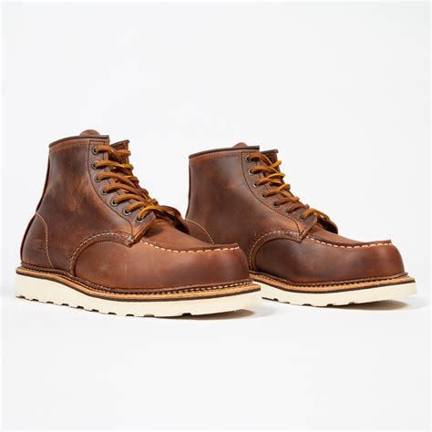 Red Wing 1907 Classic Moc Toe 6 Boots Copper Rough Tough Leather