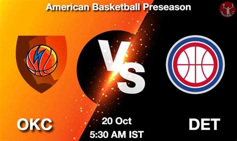 OKC Vs DET Dream11 Prediction Team Live NBA 20 Oct 2023