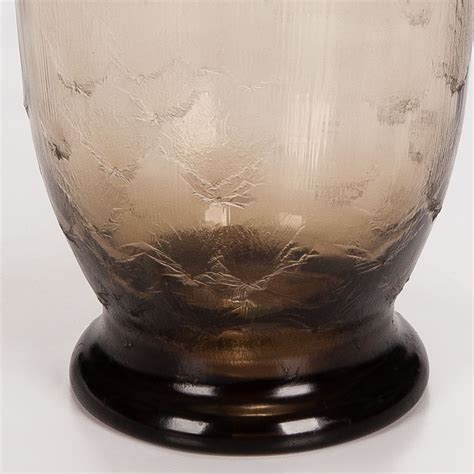 Amber Glass Art Deco Signed Daum Vase Gl1011