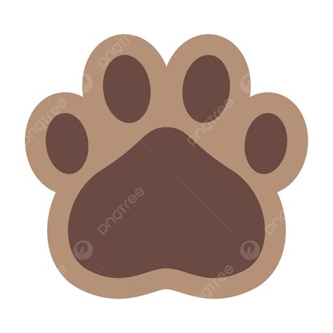 Paw Print Flat Design Style Wolf Walk Lion Png And Vector With