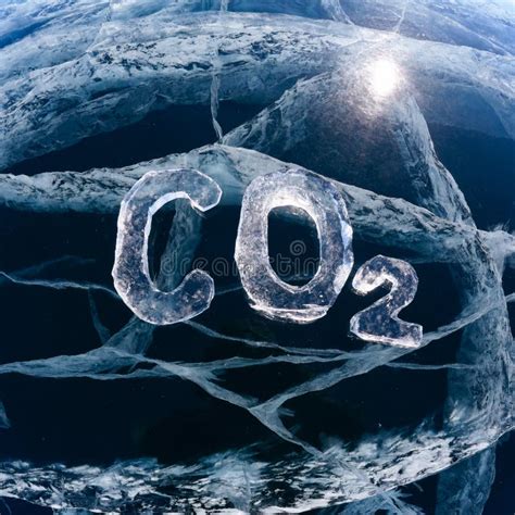 Formule Chimique Glaciale Du CO2 De Dioxyde De Carbone Photo stock - Image du climat, clair ...