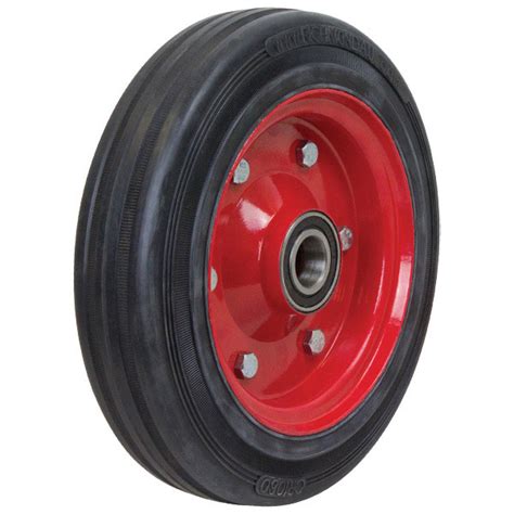 250mm Cushion Rubber Wheel 20mm Axle Diameter Cr1060 M20 Richmond