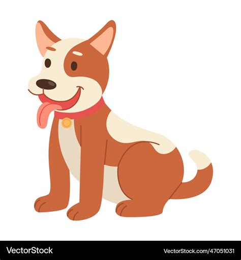 Funny Puppy Cartoon Character Royalty Free Vector Image