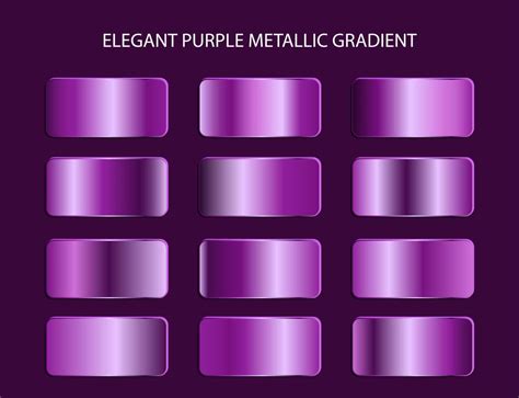 Elegant Purple Metallic Color Gradient Set Collection Design Element 6895348 Vector Art At Vecteezy