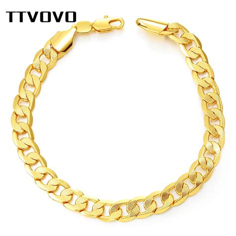 TTVOVO Armband Big Chunky 7MM 21CM Curb Cuban Link Schlange Kette Hand