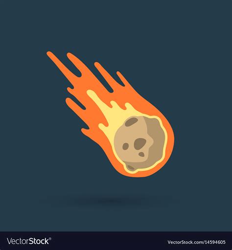 Flame Meteorite Royalty Free Vector Image Vectorstock