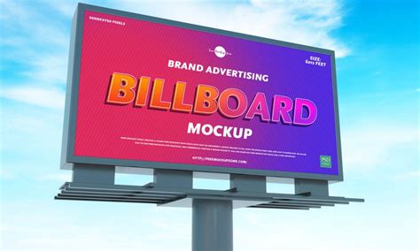 Free Premium Public Place Advertising Billboard Mockup Design Mockup