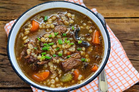 Slow Cooker Beef Barley Stew | The Salty Pot