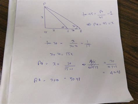 In The Given Delta P Q R Angle Q 90 Circ Angle P R Q 30