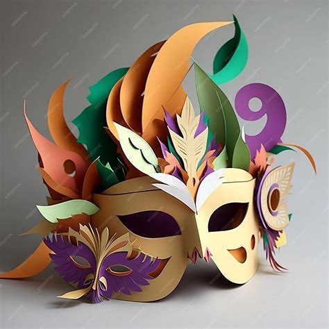 Máscara de carnaval de papel | Foto Premium