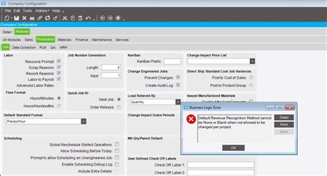 Understanding Epicor Erp S Default Revenue Recognition Method Error