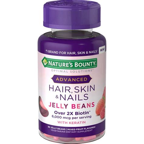 Natures Bounty Advanced Hair Skin And Nail Biotin And Vitamins A C And E 80 Count