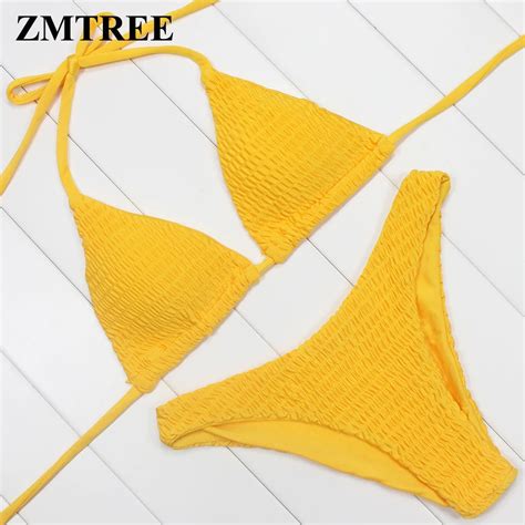 Zmtree Maillot De Bain Bikini Swimwear Woman Swimsuit Bandage