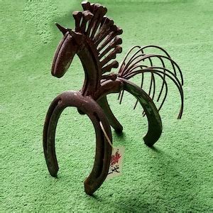 Horseshoe HORSE SCULPTURE Equestrian Statue for Indoor Outdoor DÉCOR