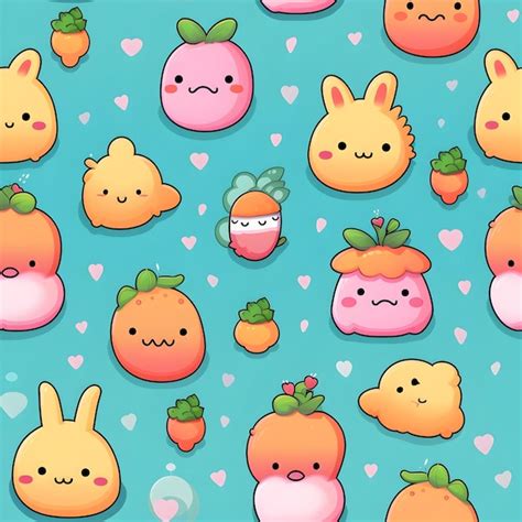 Premium Vector Cute Monsters Seamless Pattern