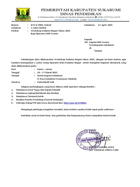 contoh undangan sekolah  koleksi gambar