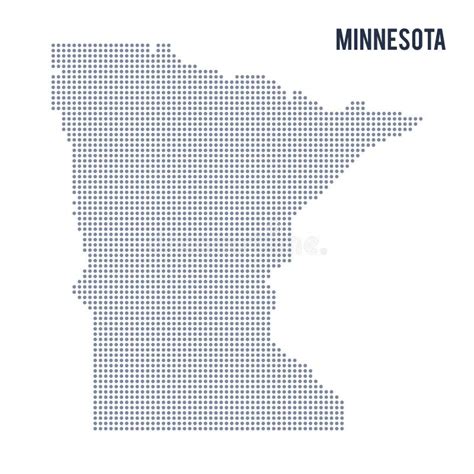 Vector Dotted Map State Of Minnesota Isolated On White Background