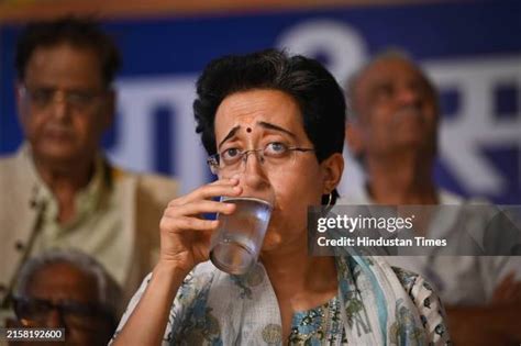 Atishi Delhi Water Minister During The 2nd Day Of Pani Satyagrah