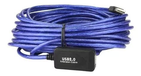 Cabo Extensor Usb Amplificado 10 Metros Macho a Fêmea a Parcelamento