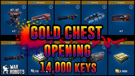 War Robots Chest Opening 14 000 Keys YouTube