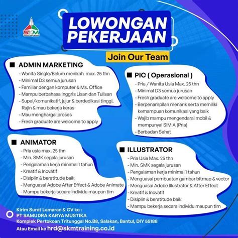 Lowongan Kerja Admin Marketing Pic Operasional Animator