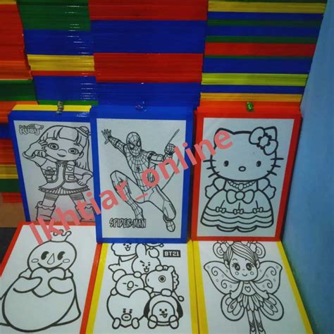 Jual Gabus Gambarlukisan Styrofoam Anak Mewarnai Ukuran 33x50 Free