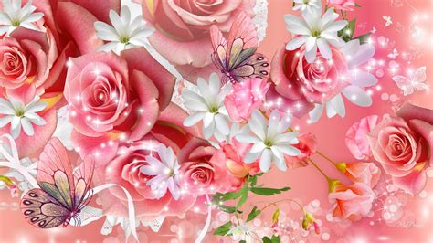 Roses and Butterflies Wallpapers on WallpaperDog