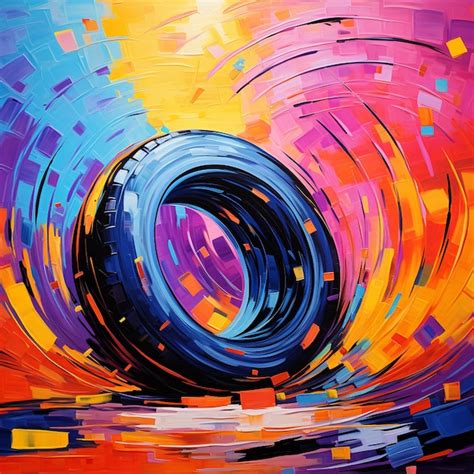 Premium AI Image | Whimsical interpretation of tire marks