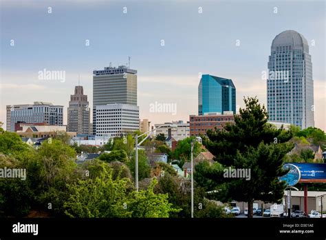 Skyline of Winston Salem, North Carolina Stock Photo - Alamy