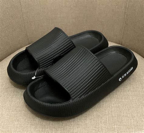 Novo Chinelo P De Algod O Nuvem Slide Preto Sand Lia Feminina