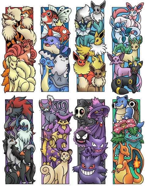 Pokemon Bookmarks - 2014 by kalika-futago on DeviantArt