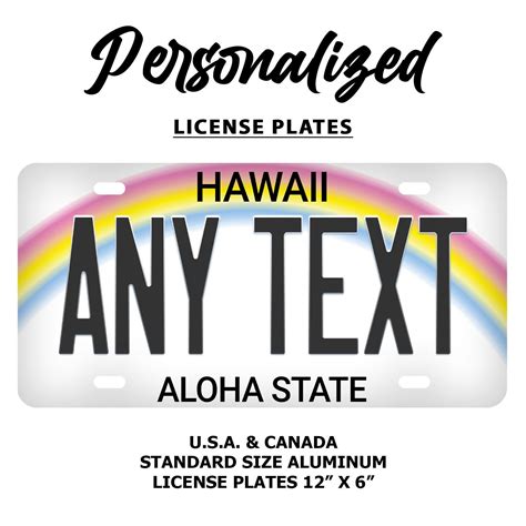 Collectibles MOTORS Custom Hawaii Aluminum Vanity License Plate Tag