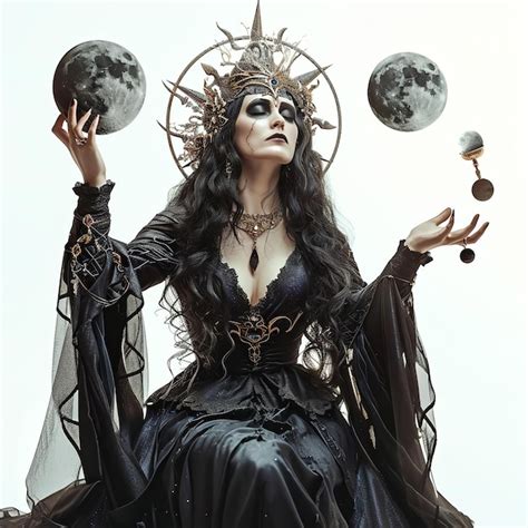 Premium Photo | Horrible Isolde Dark Moon Witch Queen isolated on white ...