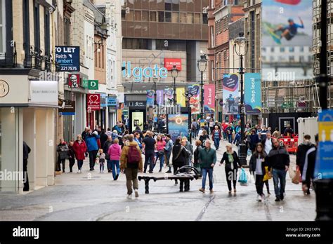 Dundee Scotland Murraygate Pedestrian Street Leading To Wellgate