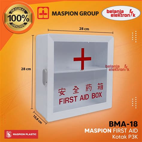 Jual KOTAK PENYIMPANAN OBAT P3K MASPION WALL CABINET BMA 18 FIRST AID