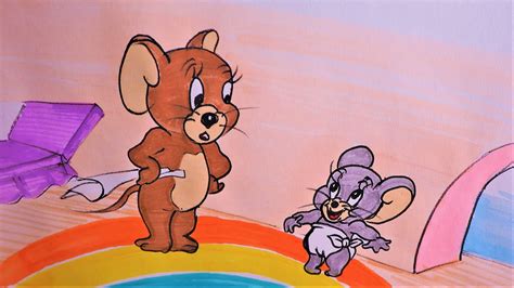 How To Draw And Color Jerry And Tuffy Nibbles From Tom And Jerry