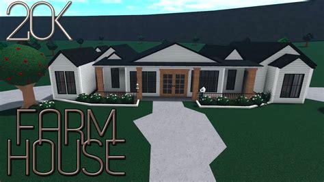 Bloxburg Modern Farm House Build K Speed Build Youtube