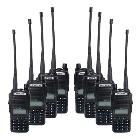 Kit 8 Radio Comunicador 5w Bf Vhf Uhf Fm Dual Band Uv 82 Shopee Brasil